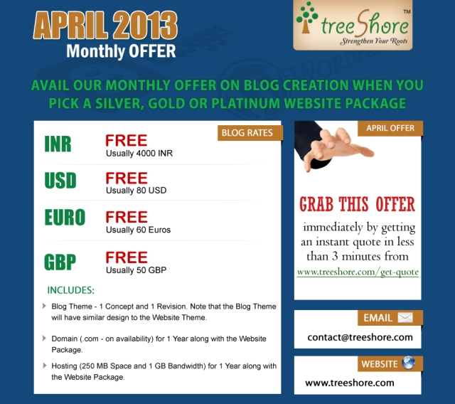 Blog Creation Offer - TreeShore